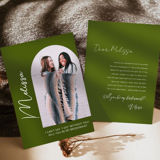 Minimal Modern Bridesmaid Proposal Card (Creator Uploaded)