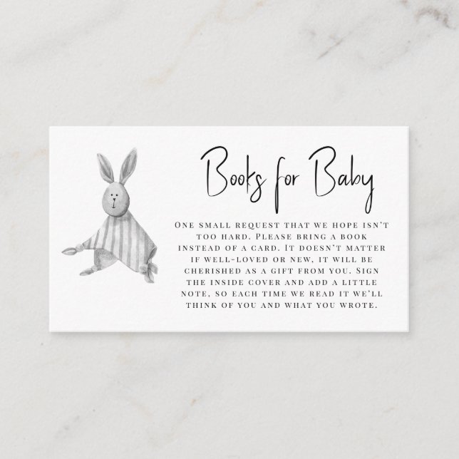 Minimal modern bunny baby shower enclosure  (Front)