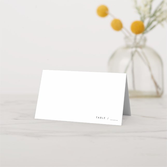 Minimal Modern Chic Typography Wedding Place Card (Front)