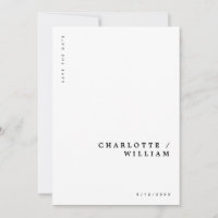 Minimal Modern Chic Typography Wedding