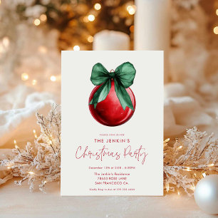 Minimal Modern Christmas Party Invitation