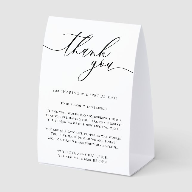 Minimal Modern Clean Simple Thank You Wedding (Front)
