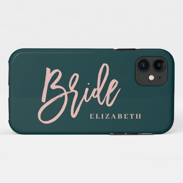 Minimal modern cleanline script text bride wedding Case-Mate iPhone case (Back (Horizontal))