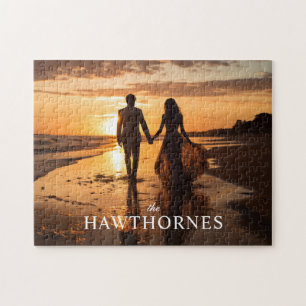 Minimal Modern Couples Photo  Jigsaw Puzzle