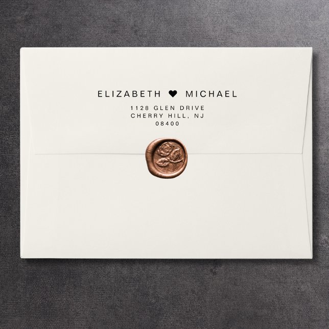 Minimal Modern Cream Wedding Invitation Envelope (Creator Uploaded)
