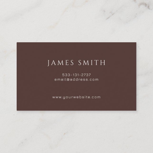 Minimal Modern Creative Director Business Card (Back)