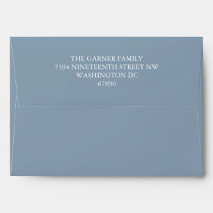 Minimal Modern Dusty Blue Matching Bat Mitzvah Envelope