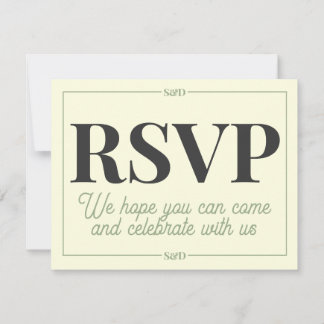 Minimal Modern Editable Wedding RSVP Card