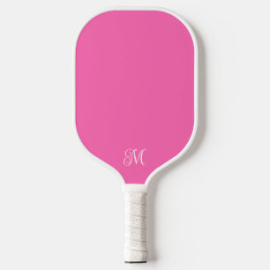 Minimal Modern Elegant Monogram, Pink or Any Colou Pickleball Paddle