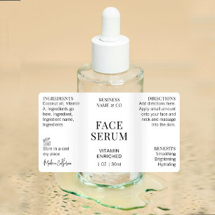 Minimal Modern Face Serum 1 OZ Bottle Waterproof