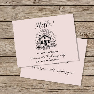 Minimal Modern Family Name Postcard Custom Bold
