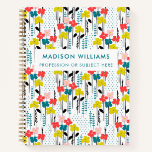 Minimal Modern Flowers Notebook