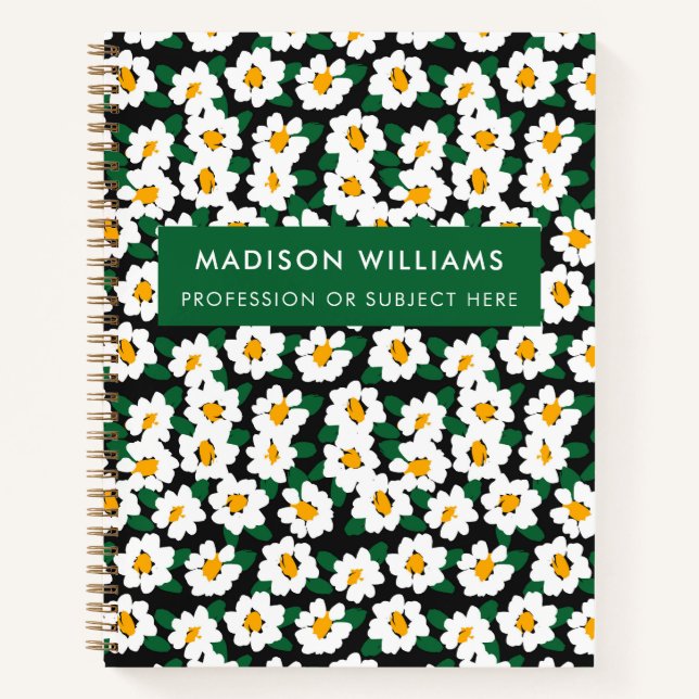 Minimal Modern Flowers Notebook (Front)