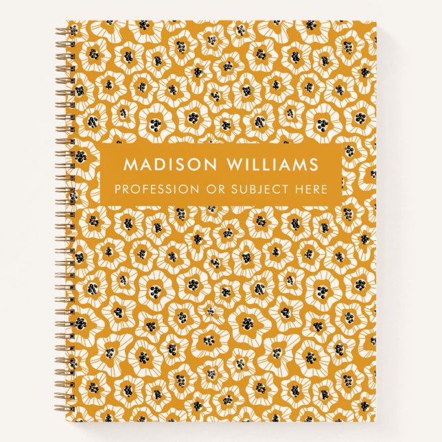 Minimal Modern Flowers Notebook (Front)