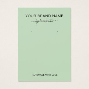 Minimal Modern Green Jewellery Display Card