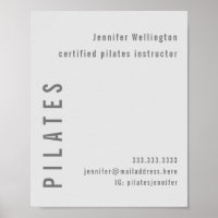 Minimal Modern Grey Pilates Fitness Promotional