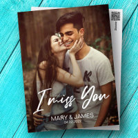 Minimal Modern I love you photo insert Postcard