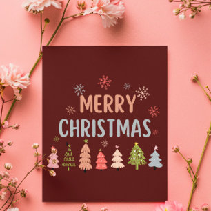 Minimal Modern Merry Christmas Postcard
