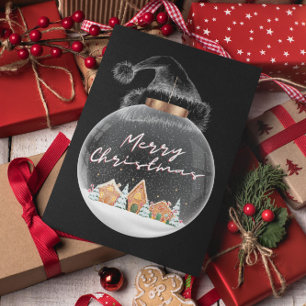 Minimal Modern Merry Christmas Postcard