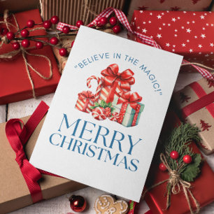 Minimal Modern Merry Christmas Postcard