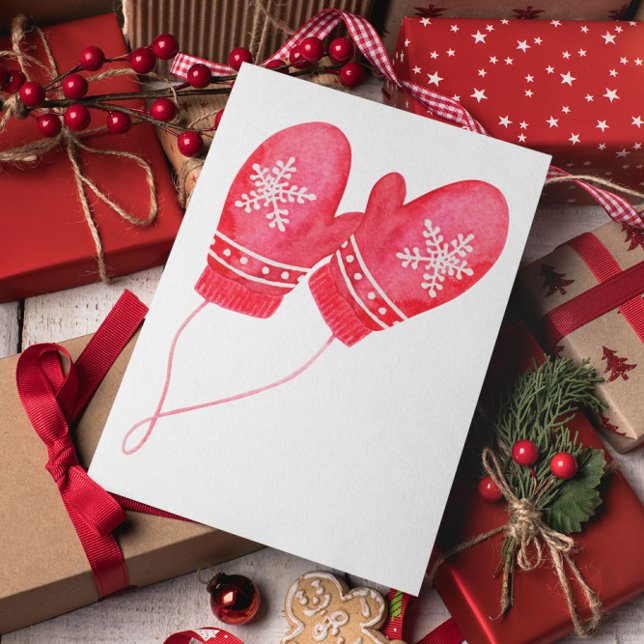 Minimal Modern Merry Christmas Postcard (Creator Uploaded)
