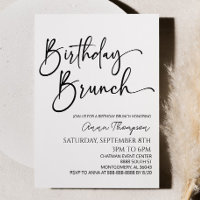 Minimal Modern Minimalist Birthday Brunch Party
