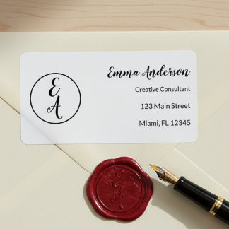 Minimal Modern Monogram Label