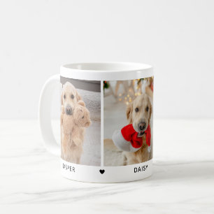 Minimal Modern Multi Pet Photo Collage Coffee Mug