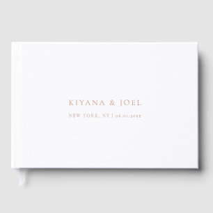 Minimal Modern Personalised Wedding Guest Book