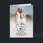 Minimal Modern Photo Modern Birthday Sister Card<br><div class="desc">This fully customizable birthday greeting card allows you to change and edit every element, including the background, photos, text, typography layout, and decorative details, giving complete creative freedom. Designed in a modern minimalist style, the front features a carefully arranged text composition that blends soft calligraphy with clean serif fonts, creating...</div>