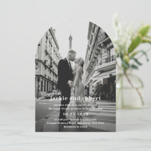 Minimal Modern Photo Wedding Invitation