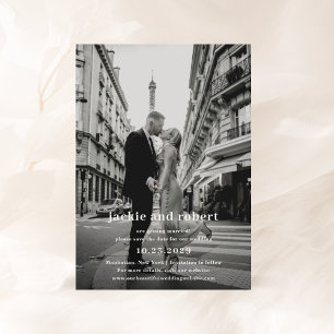 Minimal Modern Photo Wedding Save The Date