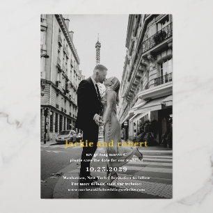 Minimal Modern Photo Wedding Save the Date