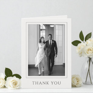 Minimal Modern Photo Wedding Thank You Card