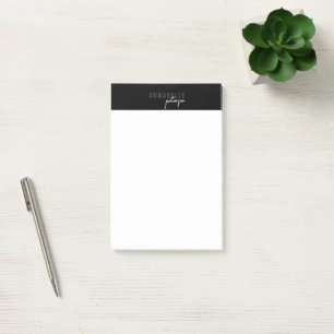 Minimal Modern Professional Black Simple Post-it Notes
