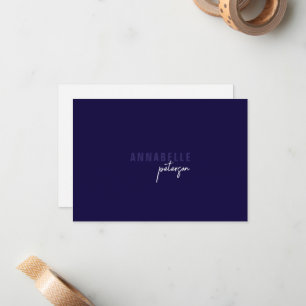 Minimal Modern Professional Blue Simple Card