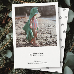 Minimal Modern Quote Simple Photo Quote Holiday Card