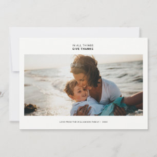 Minimal Modern Quote   Simple Trendy Photo Holiday Card