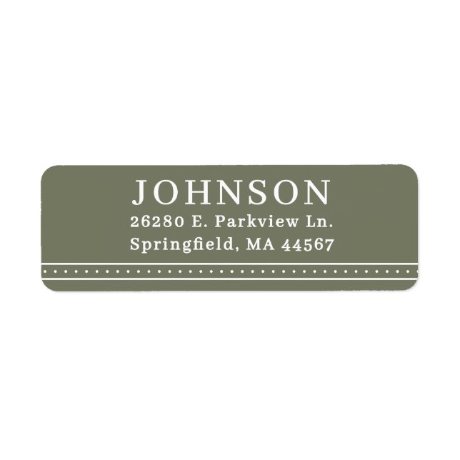 Minimal Modern Return Address Labels (Front)