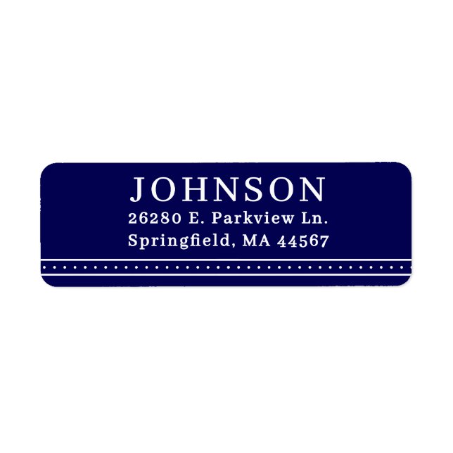 Minimal Modern Return Address Labels (Front)