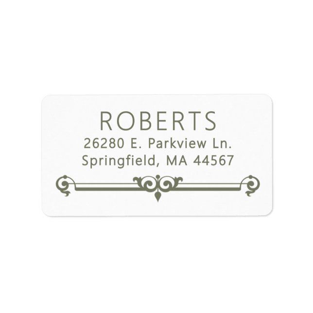 Minimal Modern Return Address Labels (Front)