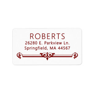 Minimal Modern Return Address Labels
