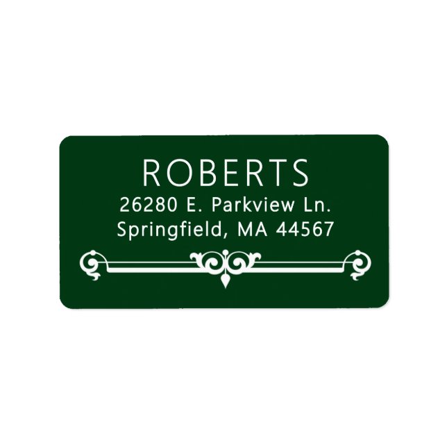 Minimal Modern Return Address Labels (Front)