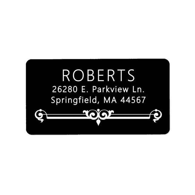 Minimal Modern Return Address Labels (Front)