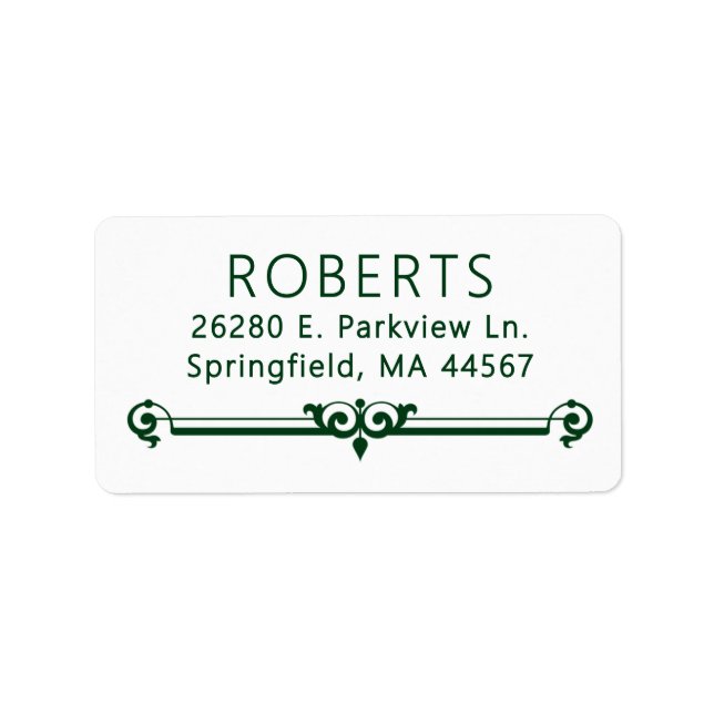 Minimal Modern Return Address Labels (Front)