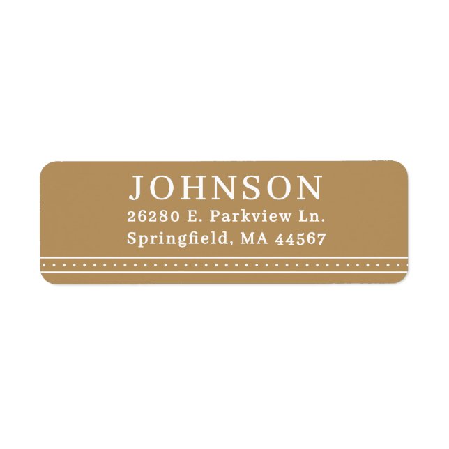 Minimal Modern Return Address Labels (Front)