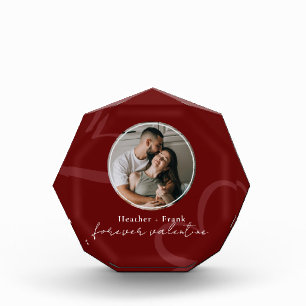 Minimal Modern Romantic Red Forever Valentines Photo Block