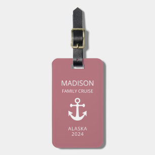 Minimal Modern rose goldFamily Cruise Trip Travel Luggage Tag