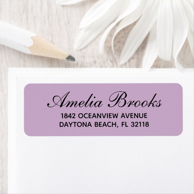 Minimal Modern Script Return Address Custom  Label (Insitu)