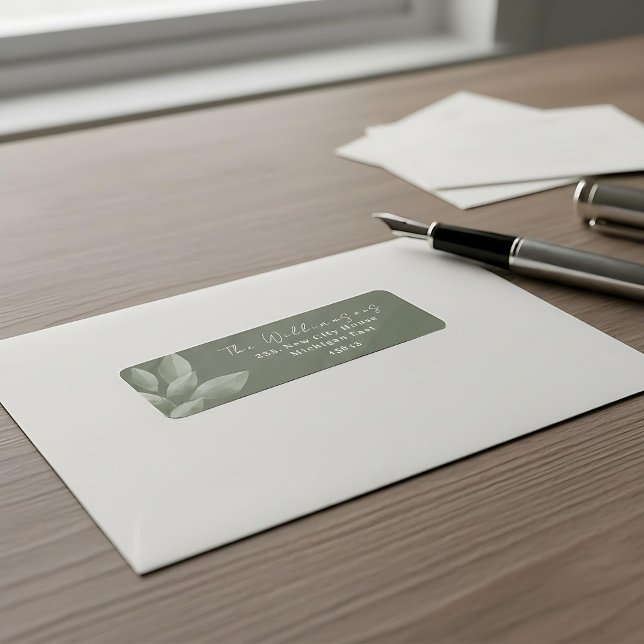  Minimal modern script return address label (Creator Uploaded)